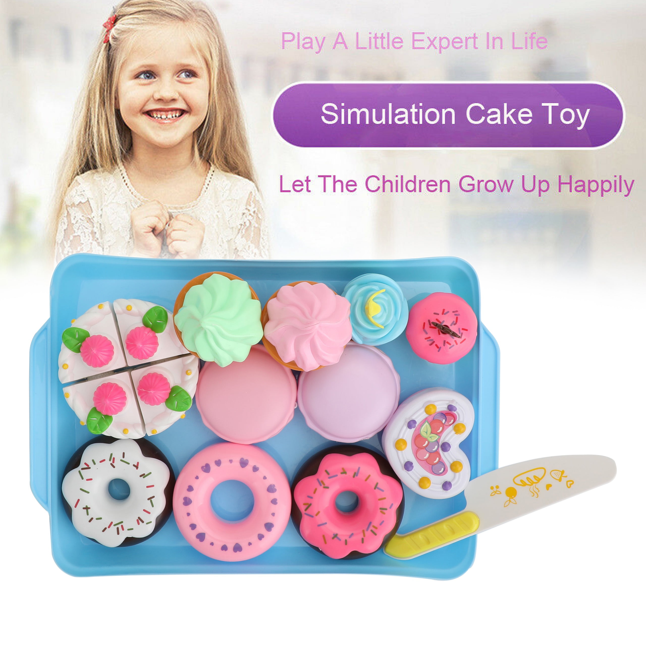 Dessert Cake Food Toy Pretend Play Food Ice Cream Birthday Cake Set Toy Gift kid 