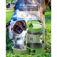 thumbnail image 3 of Botella de agua de viaje para perros lesotc 2300 ml con cuenco verde, 3 of 8