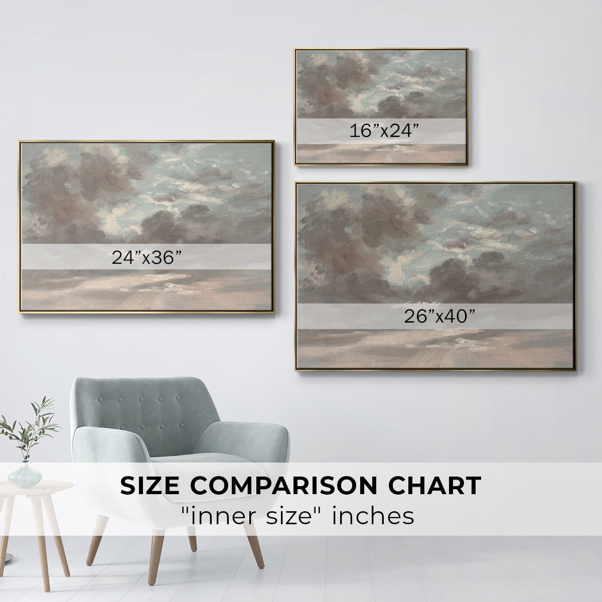Vintage Landscape-CCXXXV By Wexford Home Framed in Gold Wood Gallery Wrapped Canvas 25 in. x 37 in.