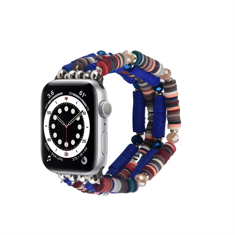 Fashion Preppy Stack Handmade Elastic Band for Apple Watch Assorted Colors Walmart