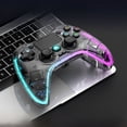 thumbnail image 2 of Mando para PS4 con luz RGB transparente, inalámbrico, Bluetooth, mando para ordenador, mando para teléfono móvil, 2 of 5