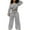 Gray, variant on ICHUANYI Women's Solid 2 Piece Tracksuit Crewneck Off Shoulder Long Sleeve Tops Long Sweatpants Outfits Lounge Sets Fall Winter Clothing