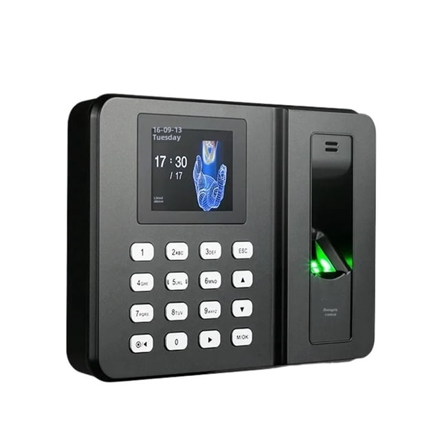 Time Recording Device Employee Clock In Out Machine Fingerprint Recognition System