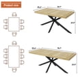 thumbnail image 4 of Blotout 59.1"-78.7" Extendable Dining Table for 6-8，Modern Kitchen Table with Hidden Storage,Metal Support Legs, Stable Structure, 4 of 7