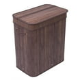 BirdRock Home Dual Bamboo Laundry Hamper with Lid, Cloth Liner