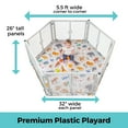 thumbnail image 6 of Toddleroo by North States 6-Panel Superyard Nook with SecureMat, Animal ABC, Light Gray, 6 of 12