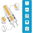 thumbnail image 2 of Dimmable G4 LED Bulb, 3W Equivalent to 30W Halogen, 300LM Warm White 3000K Energy Saving Bulb, Flicker Free, AC/DC12-24V, 360 Beam Angle, 2 of 4