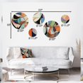thumbnail image 4 of Designart "Boho Pastels A Pastel Artwork I" Minimalism Metal Wall Art Set of 5 Piece, 4 of 5