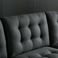 thumbnail image 6 of Ktaxon Sectional Sofa, 4 Seats Tufted Linen Fabric Couch, U-Shaped Lounge Sleeper with Comfy Chaise for Living Room Dark Gray, 6 of 15
