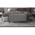 thumbnail image 1 of HMD Braylen Upholstered 42" Flip Top Storage Bench, Gray, 1 of 5
