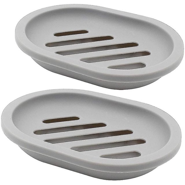 Jabonera de 2 piezas, con tubo de drenaje, soporte para jabón, dispensador de jabón, fácil de limpiar, secar, detener el jabón de hongos