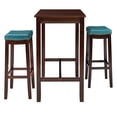 thumbnail image 4 of Bowery Hill Modern / Contemporary Wood Three Piece Bar Dining Set in Blue, 4 of 5