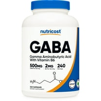 Nutricost GABA   Vitamin B6, 500mg per Serving, 240 Capsules - Non-GMO Supplement
