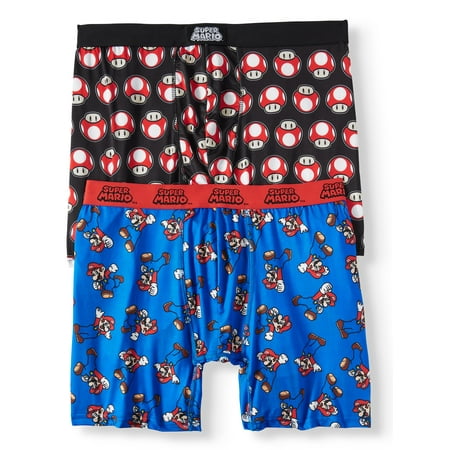 Super Boxers - Nintendo Men's Super Mario 2 Pack Boxer Briefs