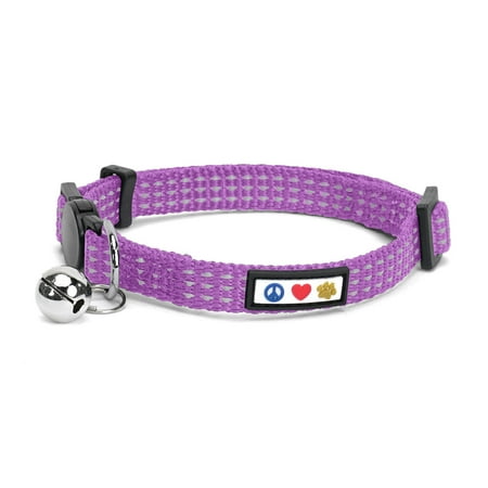 UPC: 0088057070849 | Pawtitas Reflective Cat Collar with Safety Buckle and Bell