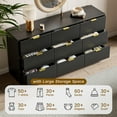 thumbnail image 4 of Furniway Fluted Large 9-Drawer Black Dresser, 4 of 9