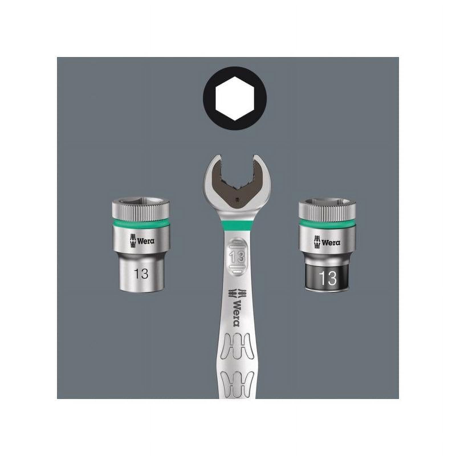 Wera 005450 SAE 3/8" Drive Zyklop Socket Set with Magnetic Holder, 9 Pieces