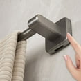 thumbnail image 3 of Towel Rack Bathroom Non Perforated Suction Cup Wall Mounted Space Aluminum Storage Rack Toilet Storage Bathroom Pole Towel Rod Dish Rack for Rack for Top of Rubber Coated Wire Rack Dish Rack for Dish, 3 of 3