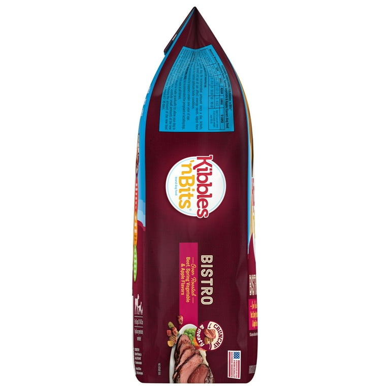 Kibbles n Bits Bistro Oven Roasted Beef Spring Vegetable Apple Flavors Dry Dog Food 3.5 lb. Bag Walmart