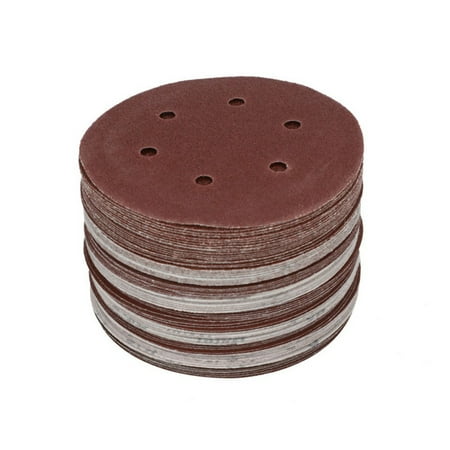 

50pcs 6 150mm Sandpaper Aluminium Oxide Sanding Discs Hook&Loop Abrasive Tools