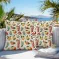 thumbnail image 2 of Outdoor Waterproof Pillow Covers Pack of 2, Summer Watercolor Style Tropical Lemon Watermelon Decorative Throw Pillowcases Cushion Covers for Garden Patio Tent Sofa Couch, 16x16 inch, 2 of 8