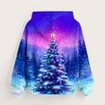 thumbnail image 4 of SERTG Children Christmas Gifts Hooded Sweatshirt Long Sleeve Loose Casual Fall Winter Fleece Lined Outerwear Tops for Kids 2-14 Years(Purple#1,7-8 Years), 4 of 6