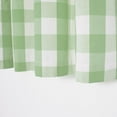 thumbnail image 4 of 3 Pc Cotton Classic Country Farmhouse Kitchen Window Curtain -Mint Green & White Buffalo Check Tier & Valance Set, 54" x 18" / 27" x 36", 4 of 8