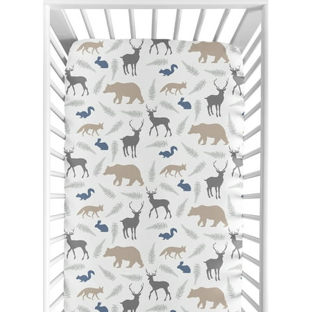 UPC: 0846480035787 | Woodland Animals Collection Crib Sheet – Animal Print