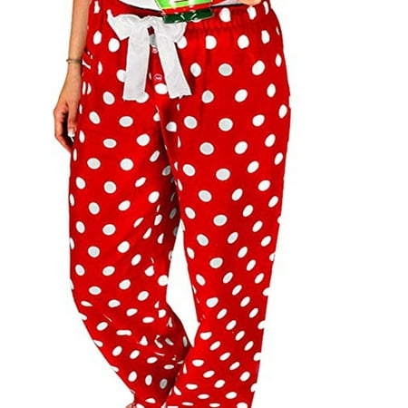 

Christmas Pajamas Pants for Women Red Green Polka Dot/Plaids PJs Sleepwear