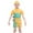 Yellow-1, variant on Virmaxy 3-11Y Boys Dinosaur Print Swim Set Kids Quick-Dry Short Sleeve Tankini Swimsuit with Swim Cap for Beach Adventures Blue-1 5 Years