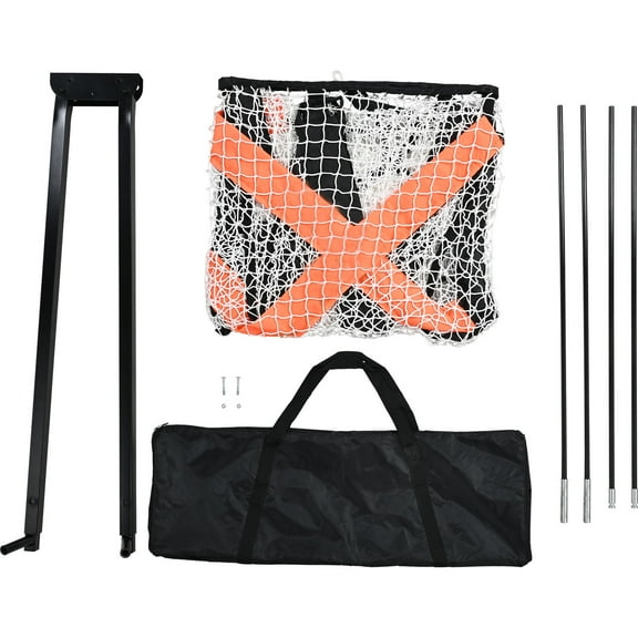 KFFKFF 6'x6' Lacrosse Goal Net Portable Backyard Training Equipment Carry Bag