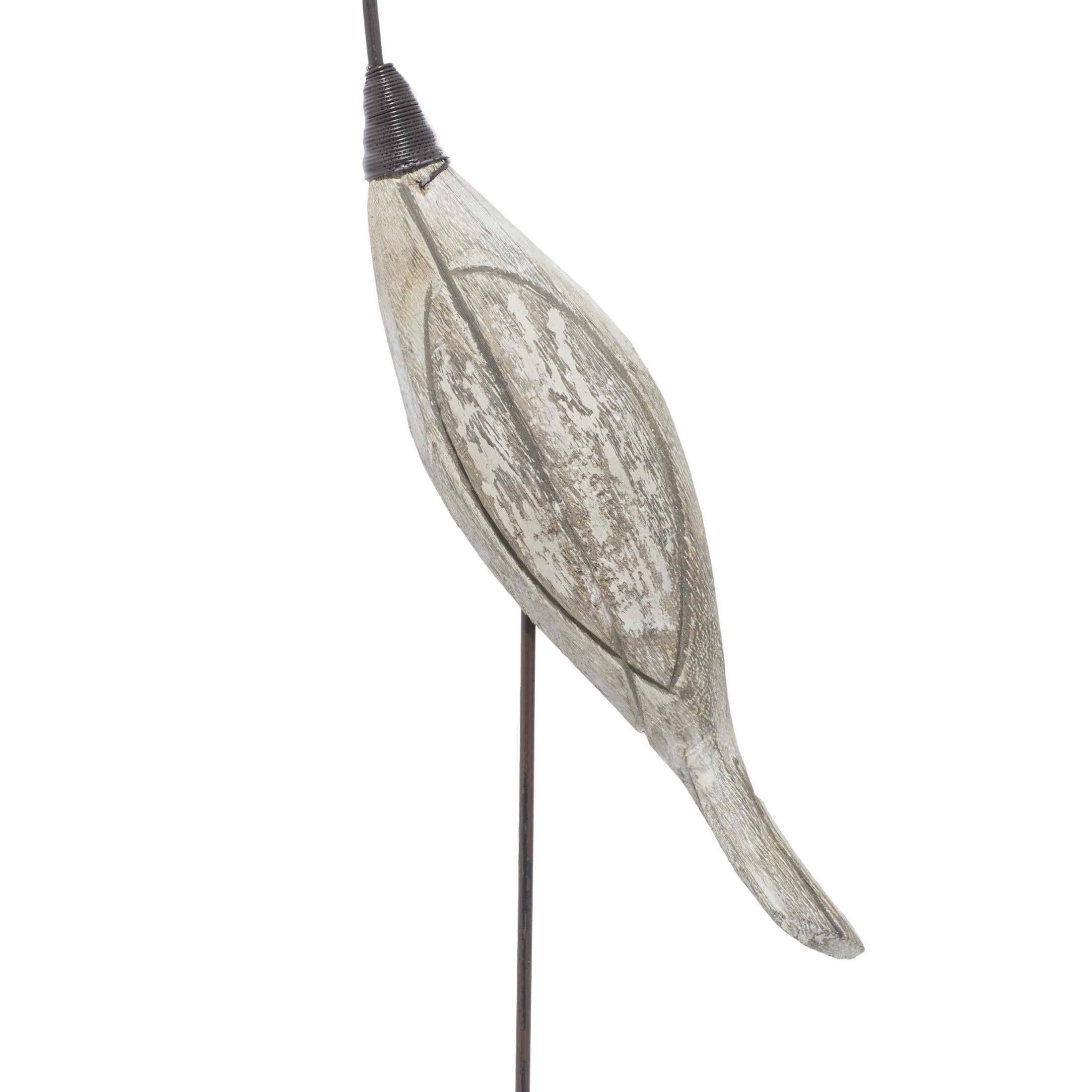 28", 34"H Brown Wood Bird Sculpture, by DecMode (2 Count)