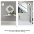 thumbnail image 6 of BRIGHTFUFU 1Pc Waterproof Wall Clock Bathroom Mute Wall Clock Suction Cup Hanging Clock, 6 of 8