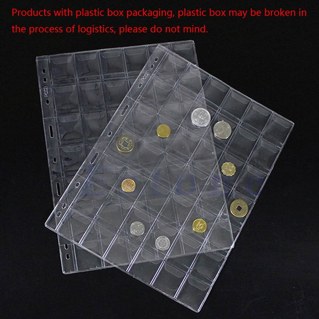 Coin Pages Coin Collection Pages Fit Most Binder Coin Collecting