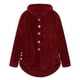 thumbnail image 1 of Pntutb Mujeres Moda Botón Felpa Tops Con Capucha Cárdigan Suelto Abrigo De Lana Chaqueta De Invierno Liquidación Pntutb Pntutb-204, 1 of 4