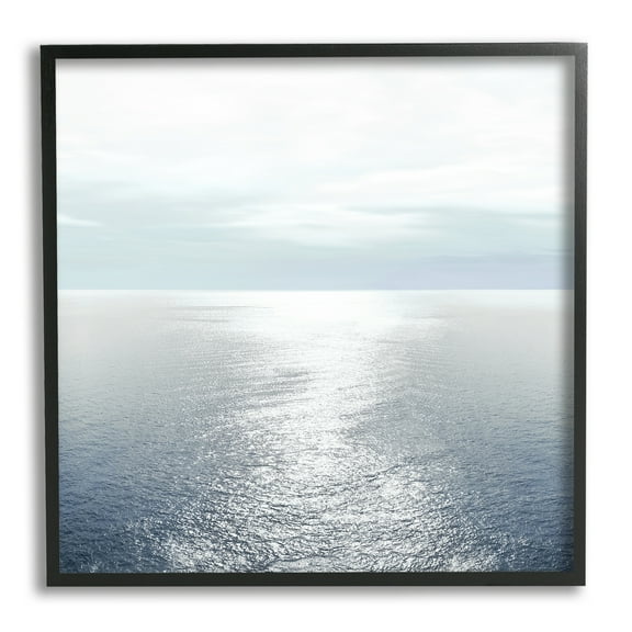 Stupell Industries Ocean Ripples Scenery Nature Photography Black Framed Art Print Wall Art, 12 x 12