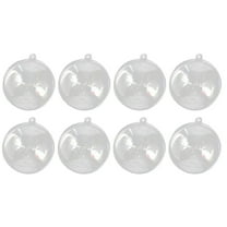 SOPOTUTU Clear Plastic Fillable Ornaments, 12 Pieces for Home Decor, Party Supplies, Christmas Decorations, and Holiday Events