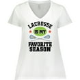 thumbnail image 3 of Inktastic Lacrosse Is My Favorite Season Women's Plus Size V-Neck T-Shirt, 3 of 5