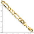 thumbnail image 2 of Primal Gold 14 Karat Yellow Gold 8.5mm Semi Solid Figaro Chain Bracelet, 2 of 2