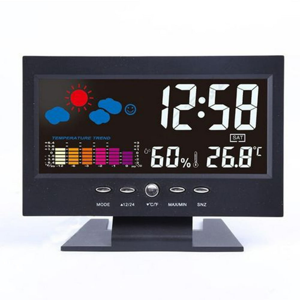 Spring park atomic desktop clock with color display atomic accuracy easy to read screen with 