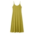 thumbnail image 4 of Women Summer Dresses Pleated Maxi Dresss Sleeveless Spaghetti Strap V Neck Beach Vacation Long Flowy Sundress Green, 4 of 7