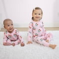 thumbnail image 4 of The Peanutshell Sweet Treats Baby Pajamas, Footless Baby Sleepers, Pink-Blue-Red, 6-9 Months, 2-Pack, 4 of 5