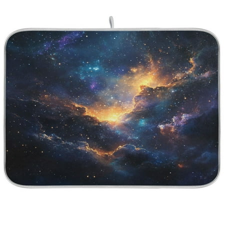 

Kitchen Drying Mat 18x24In Drying Dish Mat Dish Drying Mats Kitchen Countertop Multi-Function Drain Drying Mat Kitchen Table Beautiful Galaxy