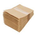 thumbnail image 1 of Bolsa de papel Kraft 50X con ventana transparente Zulema Almacenamiento de café y té para alimentos secos 9x14 Bolsas auto sellantes de papel Kraft, 1 of 8