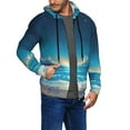 thumbnail image 2 of Kdxio Night Sky Beach Scene Print Men Hoodies Casual Hoodies for Men with Zip Pockets Full Zip Long Sleeve Sweatshirt Sports Hooded Jacket-X-Large, 2 of 5