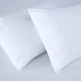 thumbnail image 4 of Chezmoi Collection Solid White 250TC 100% Cotton Twill Bed Sheet Set California King Size, 4-Piece Luxury Soft Breathable Deep Pocket Sheets and Pillowcases Set, 4 of 9