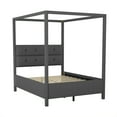 thumbnail image 5 of Full Size Upholstery Canopy Platform Bed with Four Support Legs, Gray, 5 of 9