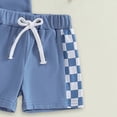 thumbnail image 6 of TOWED22 Summer Toddler Girl Clothes 2t 3t 4t 5t Embroidered Baby Girl Outfit 2 Piece Doll Neck Striped Shirt Blue Shorts Set(Blue,6-12 M), 6 of 6