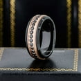 thumbnail image 4 of Jewelry Avalanche 8mm Mens 2-Tone Eternity Tungsten Wedding Band Black & Rose Gold Anniversary Ring size 11.5, 4 of 4