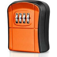 Caja de llaves segura Mini caja de llaves para exteriores montada en la pared Caja de llaves con caja de llaves impermeable reiniciable de 4 dígitos para el hogar, la escuela, la oficina, la fábrica,